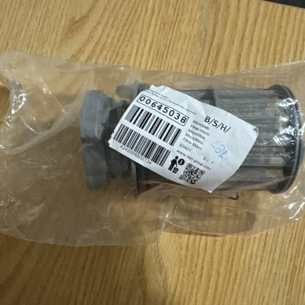 00645038 - OEM Bosch Dishwasher MICRO FILTER - 645038- BRAND NEW